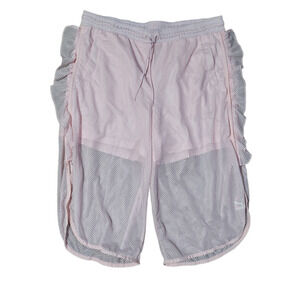 PUMA Bermuda beach shorts, removable ruffles soft pink sz  XL
